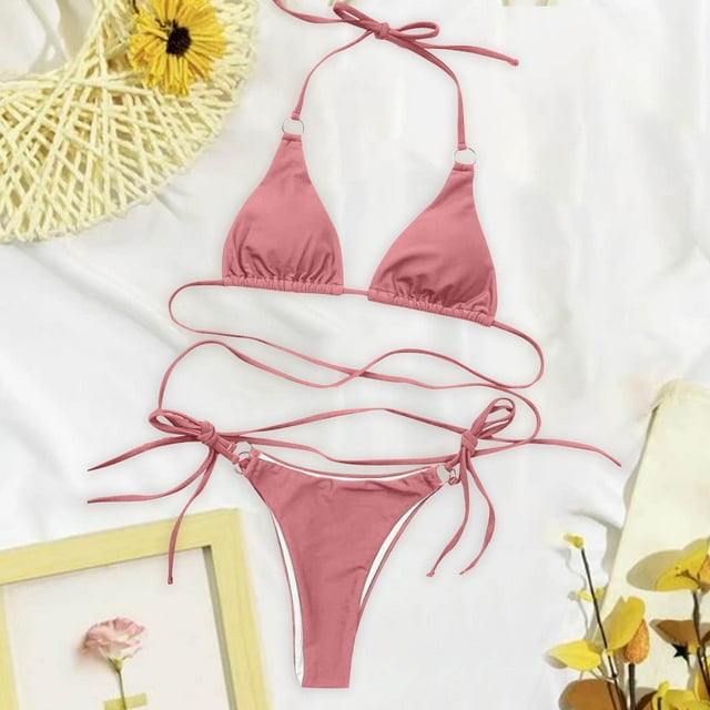 Traje de baño para mujer, moda, cómodo, bikini, traje de baño liso para mujer, bikinis, trajes de baño para mujer, conjuntos de bikini para mujer, trajes de baño bikini para mujer