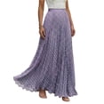 thumbnail image 3 of Summer Skirts for Women Comfort Waist Polka Dots A Line Skirts Casual Beach Vacation Maxi Skirts, M, 3 of 4