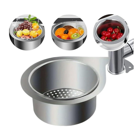 JS Swan Stainless Steel Sink Strainer Basket - Kitchen Sink Drain Strainer, Swan Sink Strainer, Stainless Steel Draining Basket for Kitchen, Sink Strainer