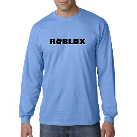 Trendy Usa 1168 Unisex Long Sleeve T Shirt Roblox Block Logo Game Accent 2xl Carolina Blue - 