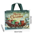 thumbnail image 3 of Christmas Gift Bags Non-Woven Fabric Reusable Holiday Present Bags with Handles for Gift Wrapping Party Favors(Green-A), 3 of 6