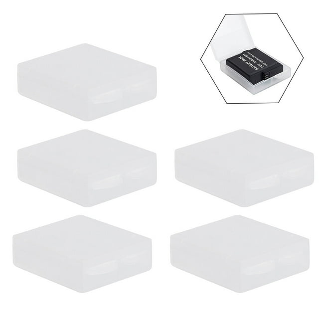 OULII Lot de 5 Boîte de Rangement pour Batterie Blanche pour 5 Accessoires Support de Batterie pour Appareil Photo