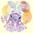 thumbnail image 2 of Men's Lilo & Stitch Easter Angel Watercolor Eggs  Graphic Tee Beige 3X Large, 2 of 4