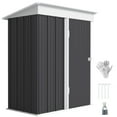 thumbnail image 3 of Outsunny Garden Storage Shed All Weather Steel Garage Tool House w/ Lockable Door, 3 of 10