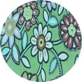 thumbnail image 1 of Ahgly Company Indoor Round Patterned Turquoise Green Area Rugs, 7' Round, 1 of 6