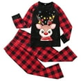 thumbnail image 2 of KHONTS Family Matching Christmas Pajamas Set Holiday Graphic Sleepwear Xmas Pjs Set Casual Fashion Cute Homewear 1-Black Kids, 2 of 4