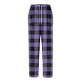 thumbnail image 6 of Fabrcox Plaid Flannel Pajamas Bottoms for Men M-Xxl Xxxl Straight Leg Pj Bottoms with Pockets Winter Warm Casual Drawstring Sleepwear Pants Purple M, 6 of 6