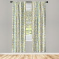 thumbnail image 5 of Ambesonne Autumn Window Curtains, Leaves on a Tree Abstract, Each 28" W x 95" L, Orange Pale Green, 5 of 5