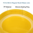 thumbnail image 4 of Uxcell 86mm Wide Mouth Plastic Mason Jar Lids with Silicone Sealing Ring, Yellow 1Set/10 Pack, 4 of 5