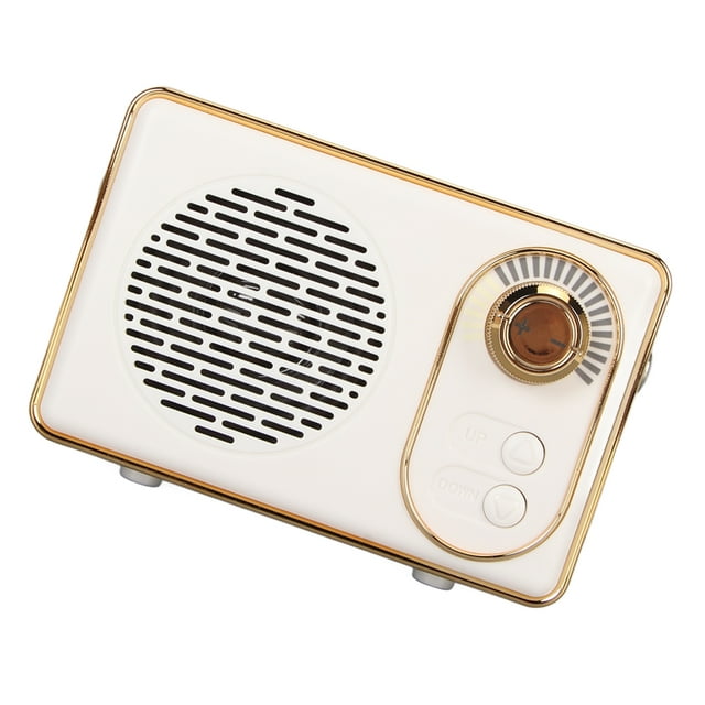 Haut-parleur Rétro BT, Mini Haut-Parleur Sans Fil BT, avec Volume, Rechargeable par USB, Style Ancien Mignon pour Bureau Fête Extérieur