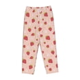 thumbnail image 4 of Goofa Strawberries Printed Soft Pajama Pants for Women, Wide Leg Comfy Casual Lounge Yoga Pants-X-Large, 4 of 9