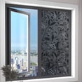 thumbnail image 3 of Retro Glass Window Stickers, Transparent Opaque Tulip Pattern Privacy Film, Colorful Embossed Static Cling Window Decal, No Adhesive, for Bathroom Living Room,E, 3 of 3