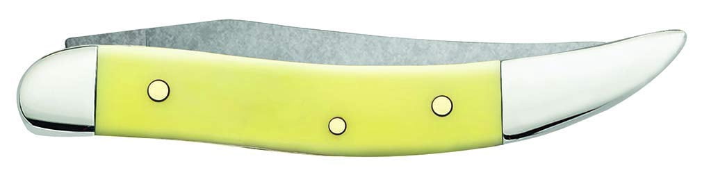 Case 91 Yellow Small Texas Toothpick Clip EDC Folding Knife
