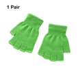 thumbnail image 3 of Jumpingount 1 par de guantes de punto Unisex elásticos sin dedos mitones portátiles al aire libre invierno montar en bicicleta cálido mujeres Type1 NO1, 3 of 6