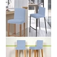 thumbnail image 5 of Pure Light Blue Bar Stool Covers Set of 4, Simple Solid Color Stretch Washable Bar Chair Covers with Backs, Removable Pub Counter Height Chair Cover for Kitchen Dining Room Cafe, 5 of 7