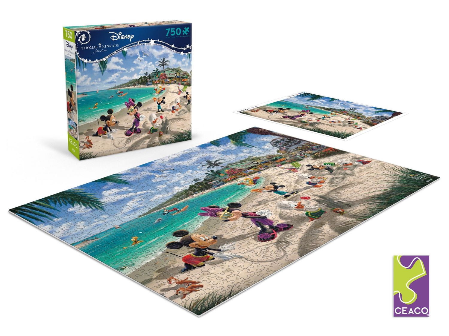 Ceaco - Thomas Kinkade Disney - Mickey and Minnie in Florida - 750 piece puzzle