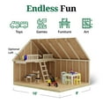 thumbnail image 4 of Little Cottage Co. 8x10 Cape Cod Playhouse with Floor and Loft, Outdoor Wood Do-It-Yourself Kit, 4 of 11