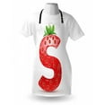 thumbnail image 3 of Letter S Apron Capital S Strawberry Seeds and Green Leaves Organic Plant Realistic, Unisex Kitchen Bib Apron with Adjustable Neck for Cooking Baking Gardening, Vermilion Green Orange, by Ambesonne, 3 of 3