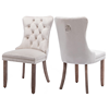 Beige, variant on Bocarali Modern Upholstered Dining Chairs Set of 2, Velvet Kitchen Dining Room Chairs with Nailhead Trim for for Living Room, Bedroom