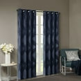 thumbnail image 4 of Ogee Knitted Jacquard Total Blackout Curtain Panel(Only 1 Pc Panel),Navy Polyester Household Supplies Décor Curtains, 4 of 11