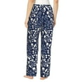 thumbnail image 3 of Naloa Plant Print Women’s Ultra-Soft Comfy Pajama Lounge Pants with Pockets & Drawstring, 3 of 8