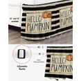 thumbnail image 3 of Hello Pumpkin Bed Skirt King Size 16 Inch Drop, Thanksgiving Fall Black Stripe Linen Farmhouse Wrap Around Dust Ruffle Bedskirts, Wrinkle & Fade Resistant Easy Fit Bedskirt with Adjustable Elastic, 3 of 8