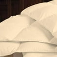 thumbnail image 2 of Comforter - 100% Egyptian Cotton 800 Thread-Count 400 GSM Fiber Fill Duvet Insert Comforter, 1-Piece (1pc Comforter) - Oversized Super King Size (120" x 98") Inch, Ivory Stripe, 2 of 5