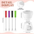 thumbnail image 2 of 4 Pcs Fondue Set Fondue Pot Mini Fondue Pot Set Melting Bowl Set with 16 Pcs Mini Forks for Cheese, Chocolate, Tapas, Butter and Caramel, 2 of 12