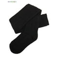 thumbnail image 2 of BadPiggies Women's Knit Thigh High Cotton Socks Over the Knee High Boot Stockings Leg Warmers (Black), 2 of 6