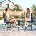 thumbnail image 2 of Outsunny Outdoor Swivel Bar Stools Set of 2 with High Back Curved Armrests, 2 of 10
