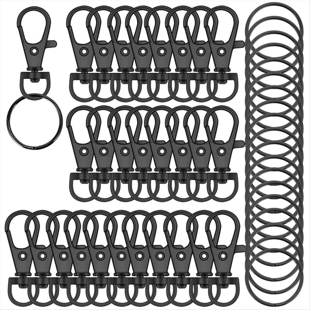 100 Giratorios con Llaveros, de Pinza de Langosta de Metal, Anillos de para Manualidades