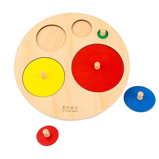 Montessori Bloques de Geometría de Tablero de Inserción Rompecabezas Juguete Educativo para Niños de Navidad - CUTICAT Bloques de geometría que insertan el juguete