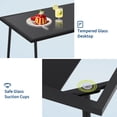 thumbnail image 4 of Patio Conversation Set – Modern Grey 4-Piece – Loveseat & 2 Textilene Chairs – Tempered Glass Table – Compact – Garden, Backyard, Balcony & Poolside – Grey, 4 of 8