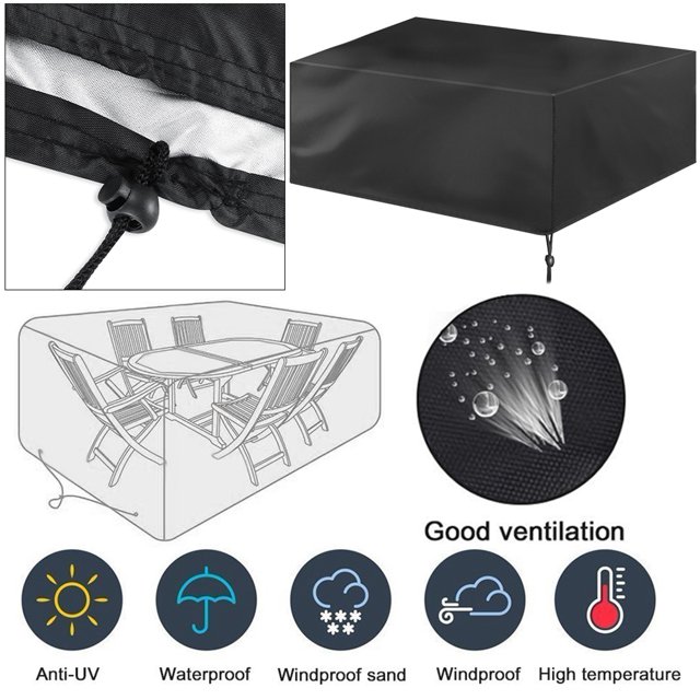 Patio Furniture Covers, Outdoor Waterproof Patio Furniture Cover, Patio Set Covers for Table and Chairs Dust Proof Outdoor Sectional Furniture Protective Cover