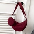 thumbnail image 1 of Monedero de axila para mujer, bolso bandolera de Color sólido, bolso informal de nailon suave para mujeres y niñas, 1 of 4