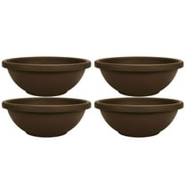The HC Companies 18 Inch Bowl Planter, Chocolate Brown (4 Pack)