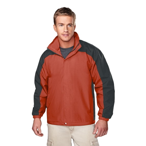 Tri-Mountain Meridian 2100 ripstop nylon jacket, X-Large Tall, Clay/Charcoal