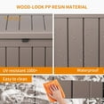 thumbnail image 6 of 50 Gallon Resin Deck Box, Lockable Patio Outdoor Storage Box for Furniture, Garden Tools and Tools Storage, Waterproof Outside Storage Boxes - Gray, 6 of 7