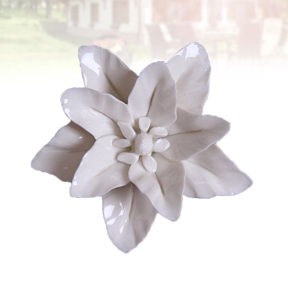 Raindrops Flower Sculpture Wall Hanging White 1Set