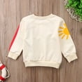 thumbnail image 3 of Toddler Baby Girl Fall Casual Rainbow Long Sleeve Cotton Sweatshirt Tops Clothes, 3 of 5