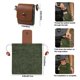 thumbnail image 4 of Bolsas para recoger frutas al aire libre, bolsa plegable para cinturón de cuero con cordón, bolsa multiusos para acampar, senderismo, herramientas, 4 of 5