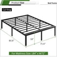thumbnail image 2 of Queen Bed Frame No Box Spring Needed 18 Inch Heavy Duty Metal Tall Platform Bed Frame California King Size with Large Storage Space, Easy Assembly, Black, 2 of 8