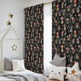 thumbnail image 5 of Mushroom and Flower Black Pattern Insulated Teens Curtains Set Of 2, Bedroom Essentials, Toddler Room Decor 52"x84", 5 of 5