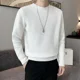 thumbnail image 3 of Suéter de punto para hombre, jersey negro, ropa para hombre, color liso, cuello redondo, moda coreana 2024, sudadera de lana A, 3 of 4