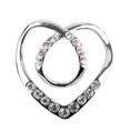 thumbnail image 1 of Bangcool Scarf Clip Fashion Rhinestone Heart Shape All-match Scarf Ring Scarf Buckle, 1 of 6