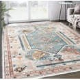 thumbnail image 2 of Abani Azure Collection Beige Teal 4' x 6' Medallion Tribal Vintage Area Rug, 2 of 6