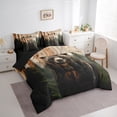 thumbnail image 3 of Castle Fairy Animal Bear Bedding Comforter Set 7 Pieces for Kids Teens Adults,Woodland Wildlife Full Bedding Set Lightweight,Smoky Jungle Fitted Sheet Flat Sheet,Luxury Bedroom Decor,Reversible, 3 of 8