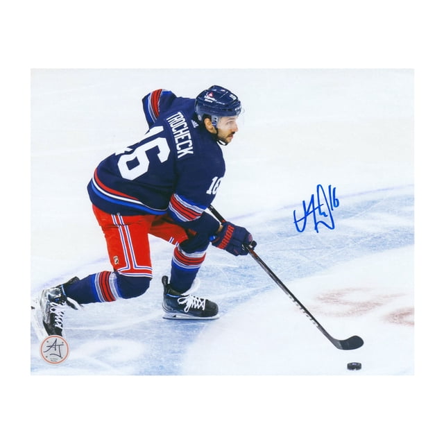 Vincent Trocheck Photo des New York Rangers Signée à Angle Surélevé 8x10