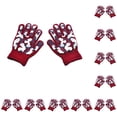 thumbnail image 2 of Minnieouse 1 par de guantes de invierno para niños, exquisitos, cómodos, cálidos, cubiertas para dedos artesanales con patrón de camuflaje rojo + Rojo+Camuflaje 10piezas Minnieouse CBP367325, 2 of 5