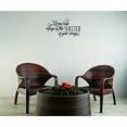 thumbnail image 1 of Let Me Take Refuge In The Shelter Vinyl Wall Decal for Home - Of Your Wings Love Life Cute Wall Décor Bedroom Living Room Entry - Removable High Tact - Size: 15 In x 30 In, 1 of 3
